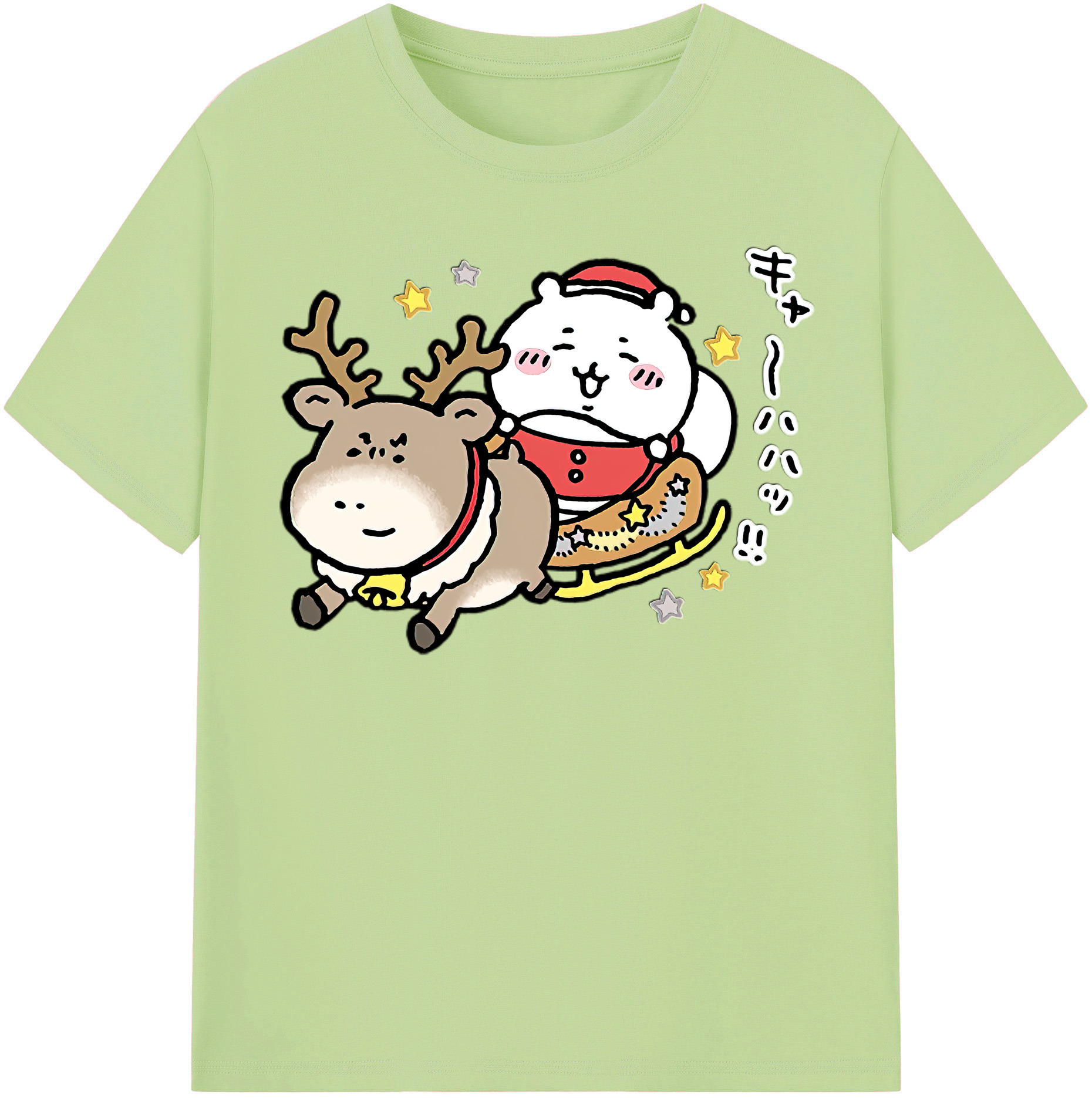 （画像用） ちいかわ ちいかわ Chii-kawa chiikawa 綿100％半袖Tシャツ（フロントプリント）